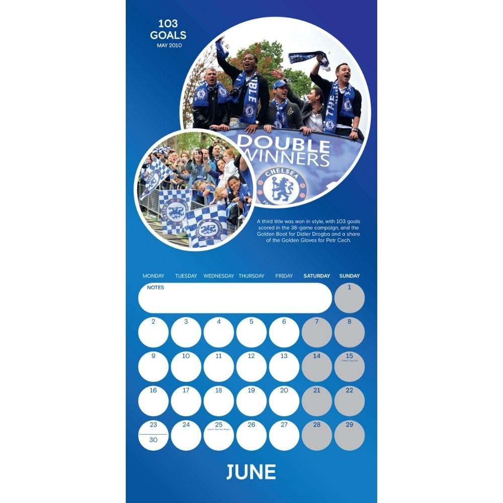 Chelsea FC Legends 2025 Square Calendar Danilo Calendars Hyggerium