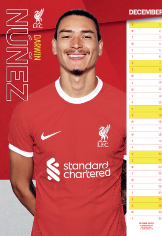 Liverpool Fc 2024 A3 Calendar Danilo Calendars Hyggerium