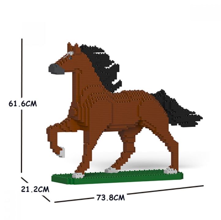 JECKA Set Di Mattoncini Da Costruzione Cavallo 04S-M01 - Modello Da Collezione Per Adulti