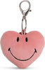 Smiley ECO Fuzzy Pink Heart Keychain 6cm