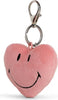 Smiley ECO Fuzzy Pink Heart Keychain 6cm