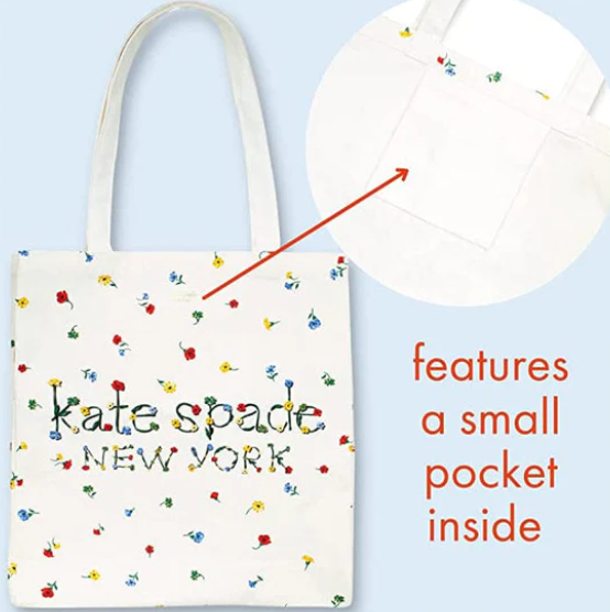Kate spade sales canvas tote bag
