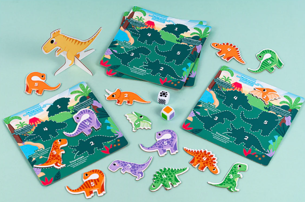 Roll-a-Saurus Matching Dino Game | Professor Puzzle | Singapore – Hyggerium