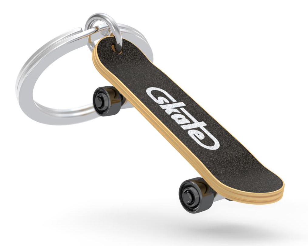 STL File SKATEBOARD KEY CHAIN KEY RING 🛹 ·Design To Download And 3D